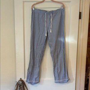 J. Crew Blue and White Striped Pajama Bottoms